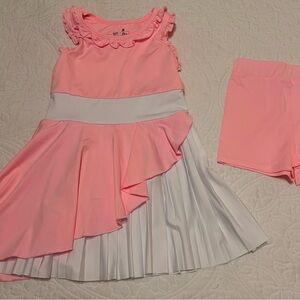 Love & Grow pink & white athletic tennis dress